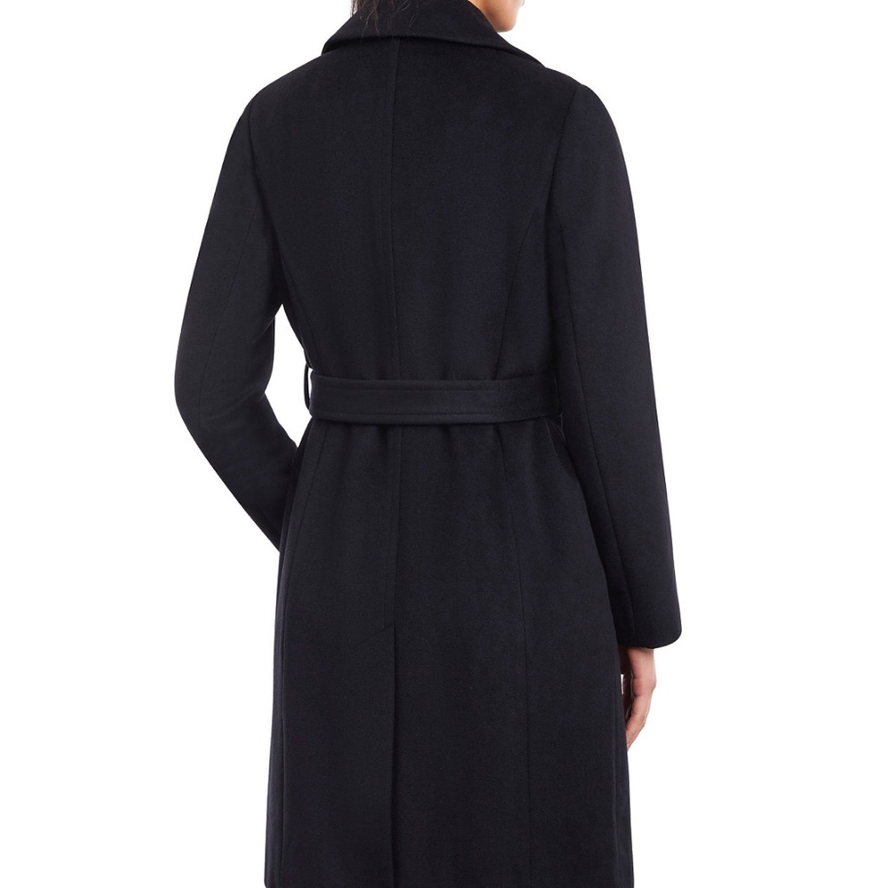 MICHEAL KORS wool blend belted wrap coat